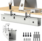 KIGJU Under Desk Cable Management Tray, 40-inch No-Drill Cord Organizer by Unknown
