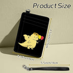 BWEGRHE Small Travel Wallets, Dinosaur Slim Minimalist Front Pocket Wallet - Image 2