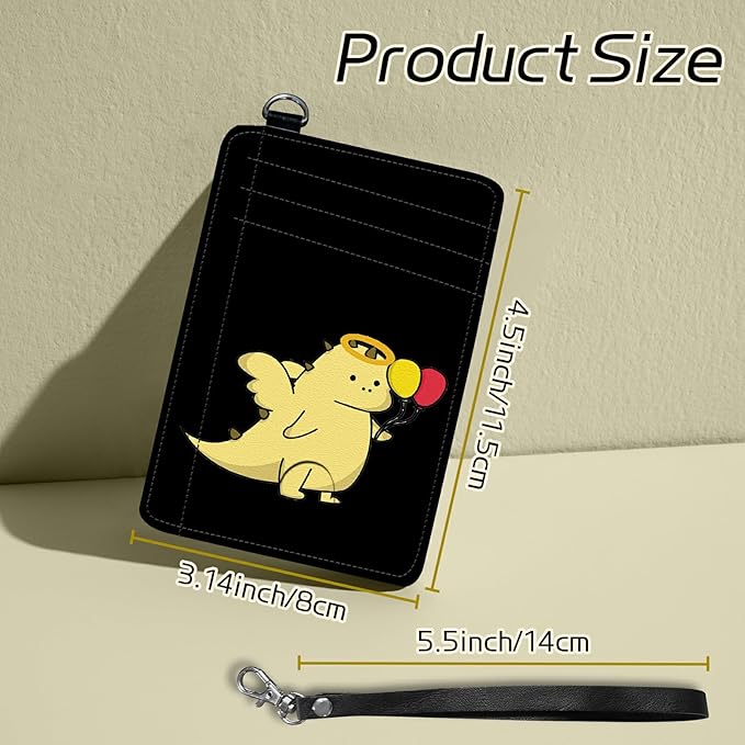 BWEGRHE Small Travel Wallets, Dinosaur Slim Minimalist Front Pocket Wallet - Image 2
