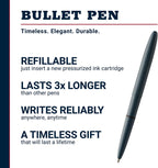 Fisher Space Pen Elite Navy Blue Cerakote Finish Ballpoint Bullet Pen | Medium Point, Compact Size, Writes Upside Down, Extreme Temperatures, Black Ink, Made in the USA