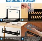 PAVSTINE Under Desk Cable Management Tray, 17 in Metal Cable Tray Basket - Image 7