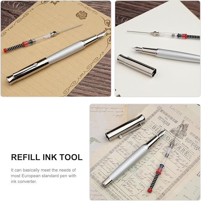 GC QUILL Fancy Fountain Pen Set – Fine and Medium Nibs, 18 Ink Cartridges - Image 8