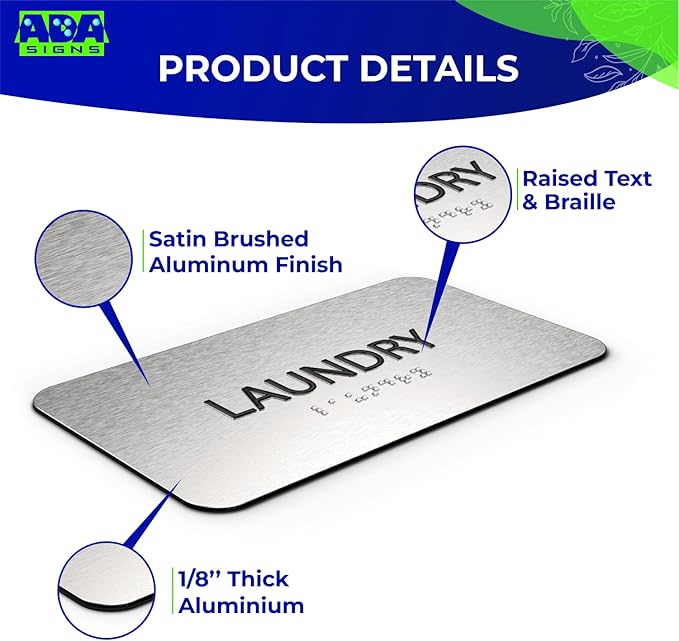 ADASigns Laundry Signs 7" W x 4" H - Image 4