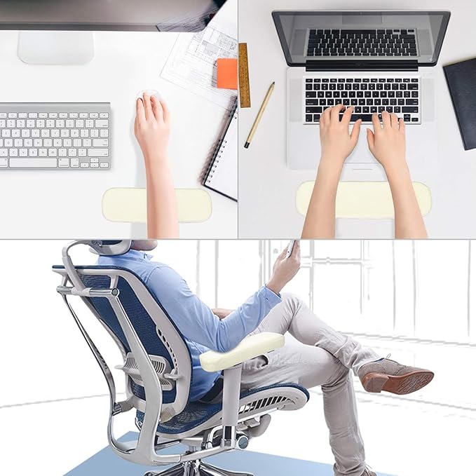 MOSISO Chair Armrest Pads, Memory Foam Home/Office Chair Arm Rest Covers Comfy - Image 5