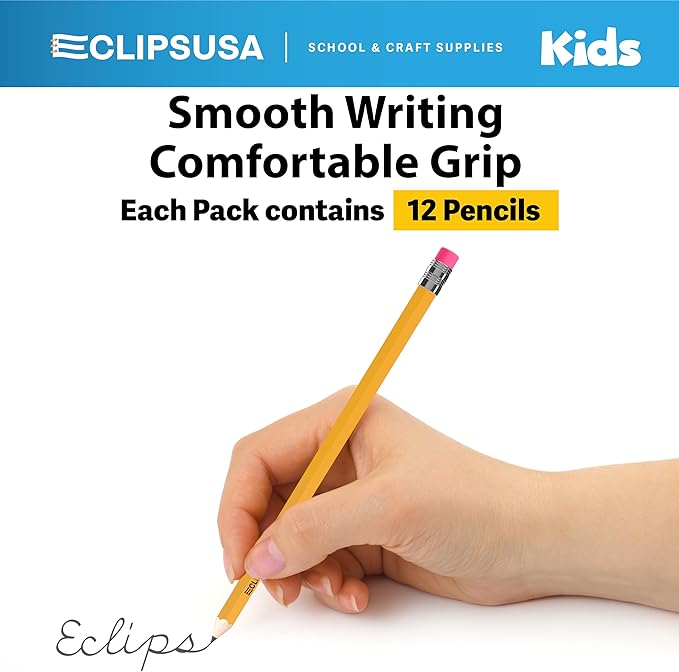 Pre-Sharpened Pencils Bulk, Pencil #2, Number 2 pencils, School Supplies Bulk - Image 4