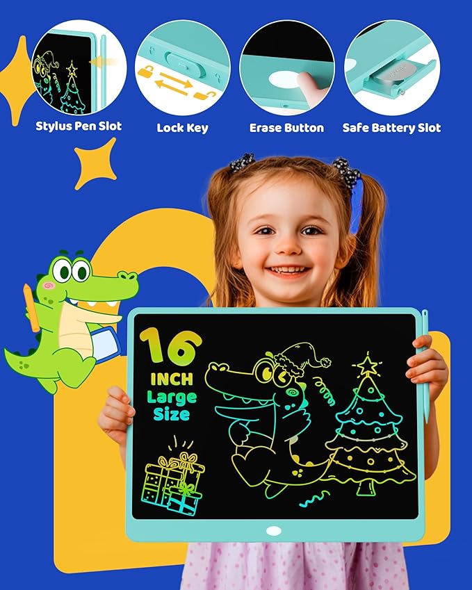 KOKODI LCD Writing Tablet for Kids 16 Inch Colorful Doodle Board, Electronic - Image 3