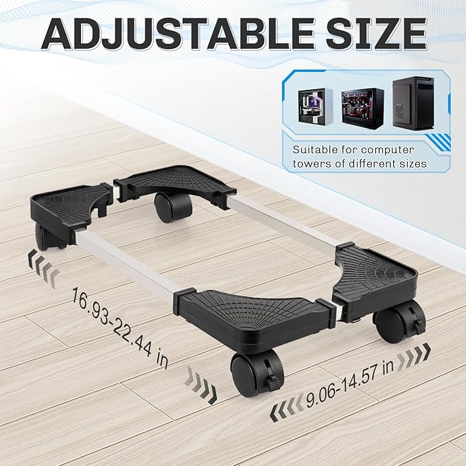 Liitrton Mobile CPU Stand Adjustable Computer Tower Stand - Image 2