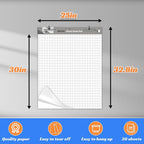 Nortix Sticky Easel Pad, 25x30 Inches Large Self Stick Grid Flip Chart Paper - Image 5