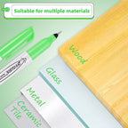 Green Ultra Fine Point Permanent Markers, 20 Pack, 0.4 mm, Precision Extra Fine - Image 2