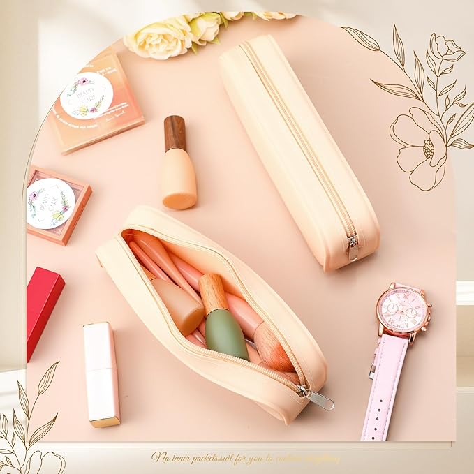Feifeiya 8 Pcs Silicone Pencil Case Pen Zipper Pouch Bags Aesthetic Back to - Image 4