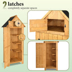 vingli outdoor wooden storage shed, garden shed outside, side view
