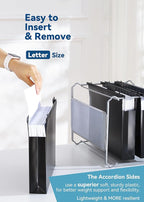 SortRax Plastic Extra Capacity Hanging File Folders, Heavy Duty - Image 3