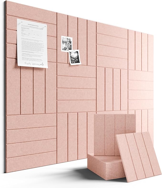 Fluxynara Felt Bulletin Board Tiles Large 48" x 36" Cork Board Alternative-12 by FLUXYNARA