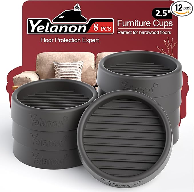 Yelanon 8pcs 2.5" Non Slip Furniture Pads by Yelanon