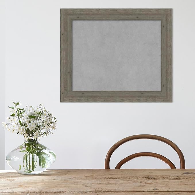 Amanti Art Grey Framed Magnetic Board 21x25 Small Vision Board - Image 5