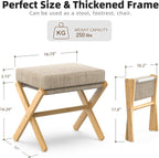 bamboohomie foldable foot stool ottoman, modern foot rest, close-up detail