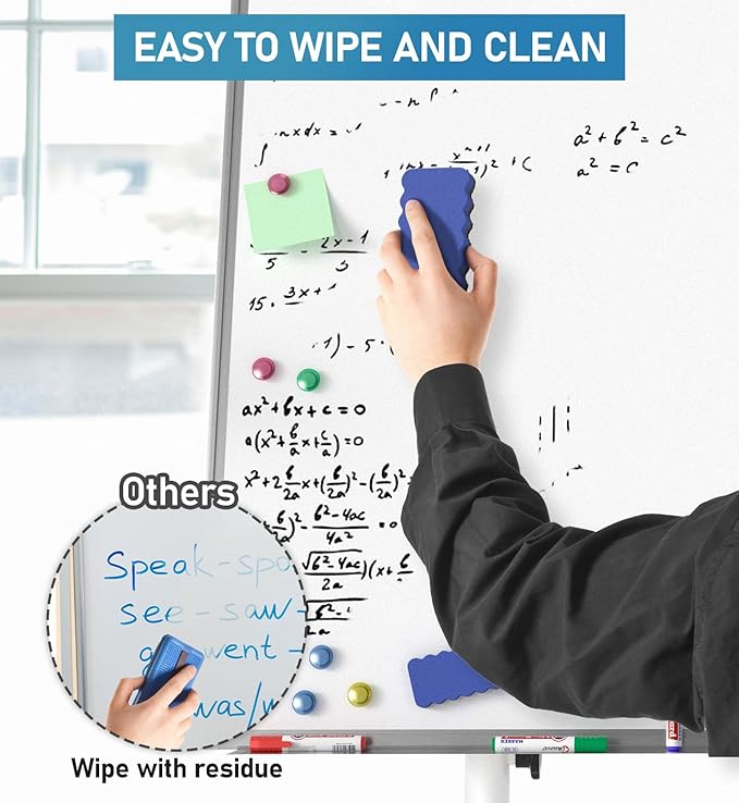 Nicpro Mobile Whiteboard 36"x 24" Magnetic Dry Erase Board, Height Adjustable - Image 6