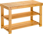 Pipishell 3 Tier Bamboo Shoe Rack Bench by Pipishell