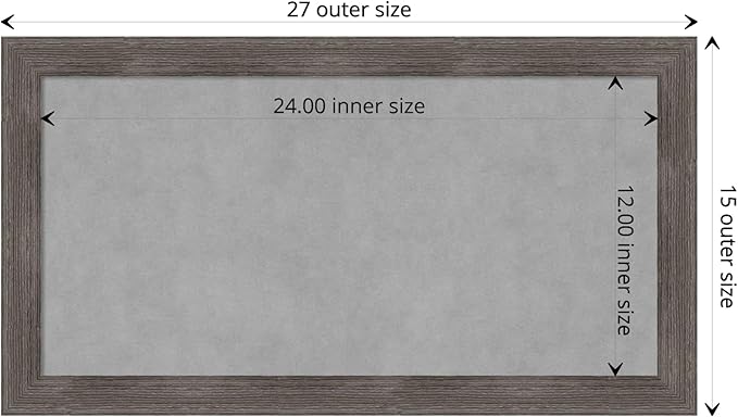 Amanti Art Grey Framed Magnetic Board 15x27 Small Vision Board - Image 4