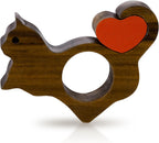 Cat Book Page Holder with Detachable Heart Gifts for Valentine's Day,Walnut Thumb Book Page Holders for Reading,Book Opener Holder Reading Accessories for Book Lovers with Gift Box (Large 0.94")