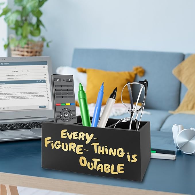 QZQE Everything Is Figureoutable Pen Pencil Holder Organizer - Image 3
