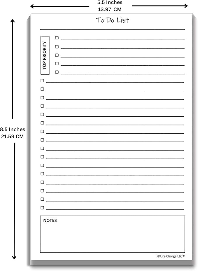 TO DO List Notepads Planner Pads. ToDo Checklist w/Priority & Note Sections. - Image 8