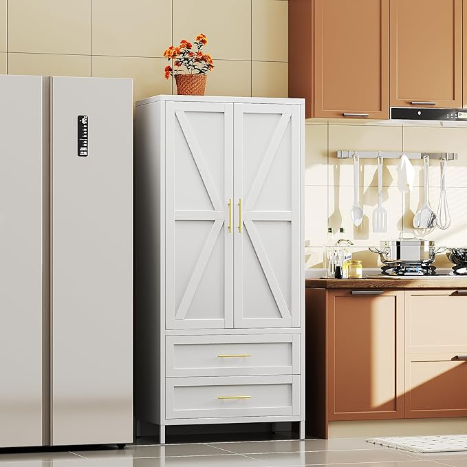 SUPEER Metal Wardrobe Cabinet - Image 8