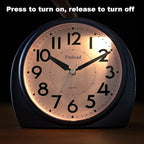 Tinload 5.5" Large Analog Alarm Clock Silent Non Ticking, Gentle Wake, Beep - Image 6