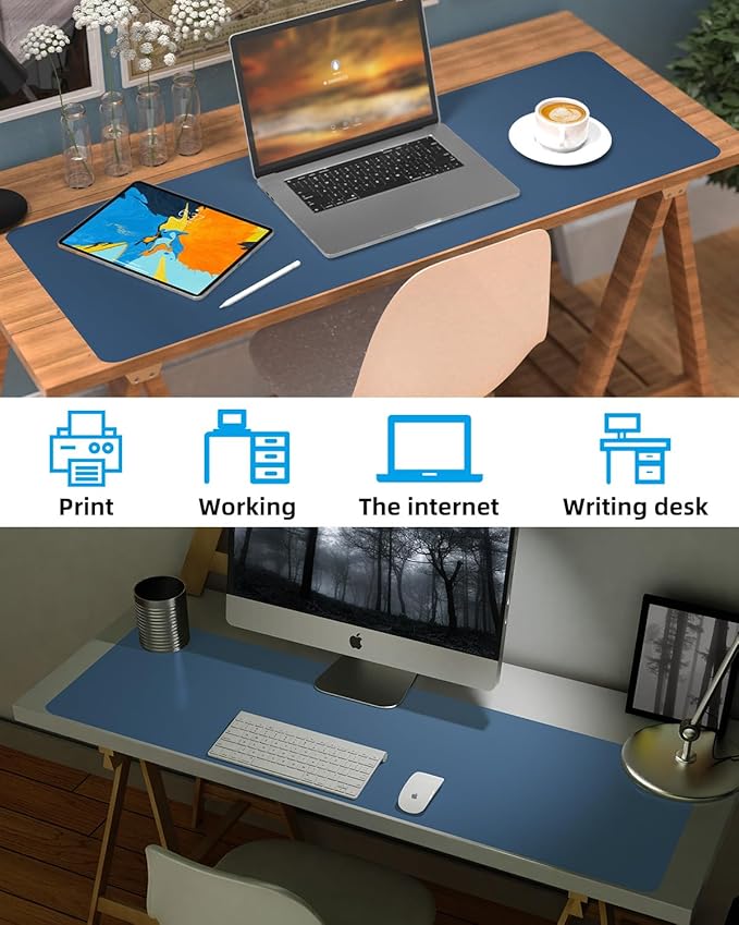 Large Desk mat, Leather Desk Pad Protector, Office Desk Mat, Mouse Pad - Image 6
