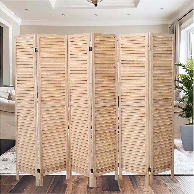 6 Panel Room Dividers and Folding Privacy Screens, Divider - Image 5