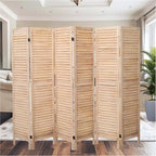6 Panel Room Dividers and Folding Privacy Screens, Divider - Image 5