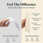250 Sheets Cream Cardstock 8.5 x 11 Ivory Card Stock 65lb/176gsm Premium Off - Image 4