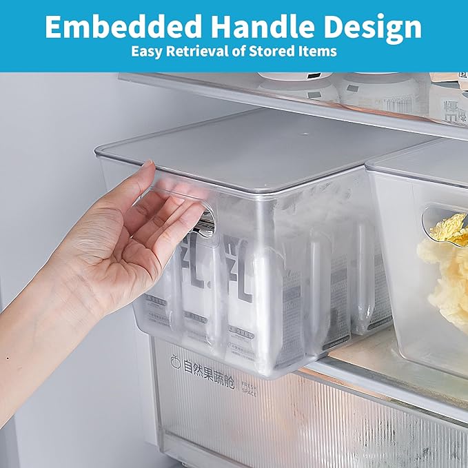 KJIXYUNG 6 Pack Clear Stackable Storage Bins - Image 6