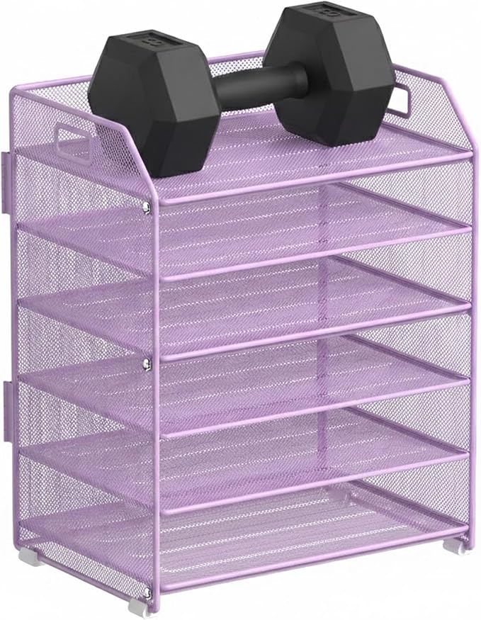 6 Tier Desk Organizer, Heavy-Duty Thick Metal Letter Tray Organizer, Large by Unknown