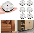 shouwuhho 6 Pack Furniture Risers Adjustable Bed Risers Heavy Duty Lifts Height by EnjoyLifeEnjoyHappiness