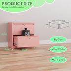 SUXXAN 2 Drawer File Cabinet, Lateral Filing Cabinet - Image 3