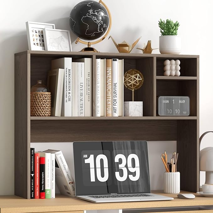 Tangkula Desktop Bookshelf, Countertop Storage Hutch - Image 2