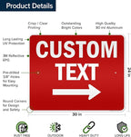 Custom Arrow, Custom Directional Sign, Right Arrow, 24x30 Inches, 3M EGP - Image 6