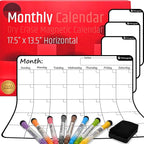 Large Dry-Erase Magnetic Monthly Calendar + Free Bonus: 3 Grocery/to-Do List - Image 9