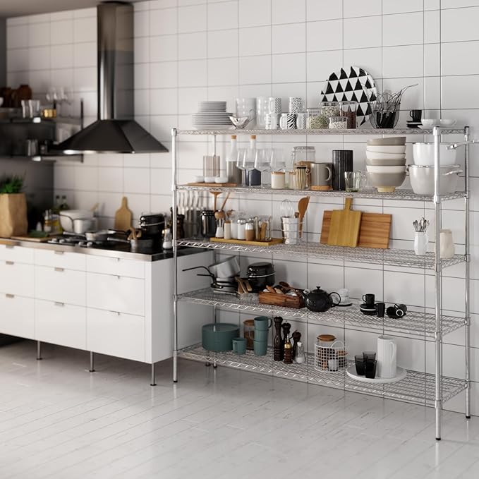 Regal Altair 18" Deep x 72" Wide x 64" Height Wire Shelving Kit | 5-Tier | NSF - Image 2