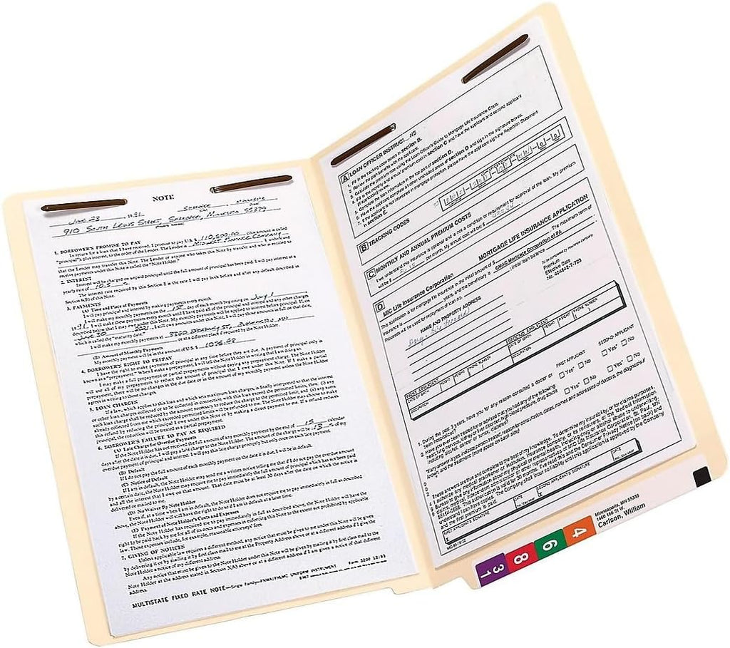 Smead End Tab Fastener File Folder, Shelf-Master Reinforced Straight-Cut, Legal Size, Manila, 50 per Box, 37115
