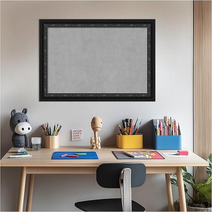 Amanti Art Black Framed Magnetic Board 20x28 Medium Vision Board - Image 6