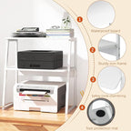 Arbuxzuy Printer Stand for Desk, Desktop Printer Shelf, 3 Tier Desk Shelf for - Image 2