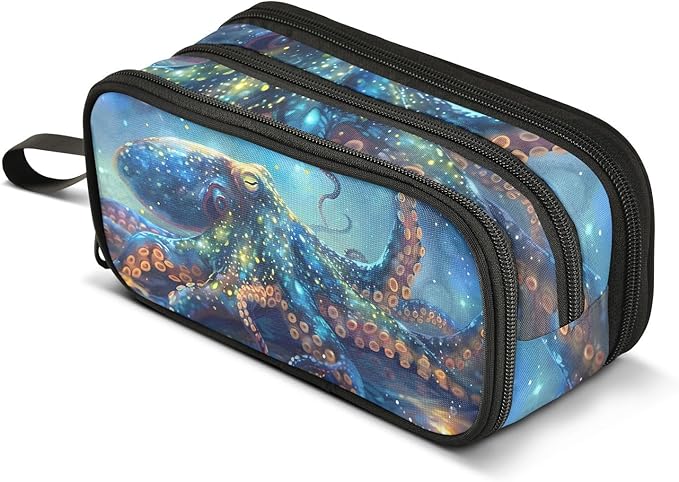 BOENLE Octopus Galaxy Pencil Case Box Boys Girls Large Pencil Pouch by BOENLE-WELCOMEYOURCOMING
