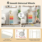 Giantex 10-Drawer Rolling Storage Cart w/Wheels, Removable Drawers, Mobile - Image 5