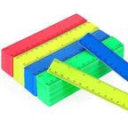 Zonon 100 Pcs 6 Inch Rulers Bulk Plastic Flexible Small Straight Rulers by Zonon