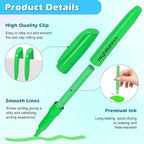 Duchong Highlighters, 30 Packs Green Highlighter Bright Colors Bulk, Chisel Tip - Image 3