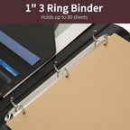 Geslun Personalized Vegan Leather 3 Ring Binder, Custom 8.5 x 11 Letter Size - Image 9