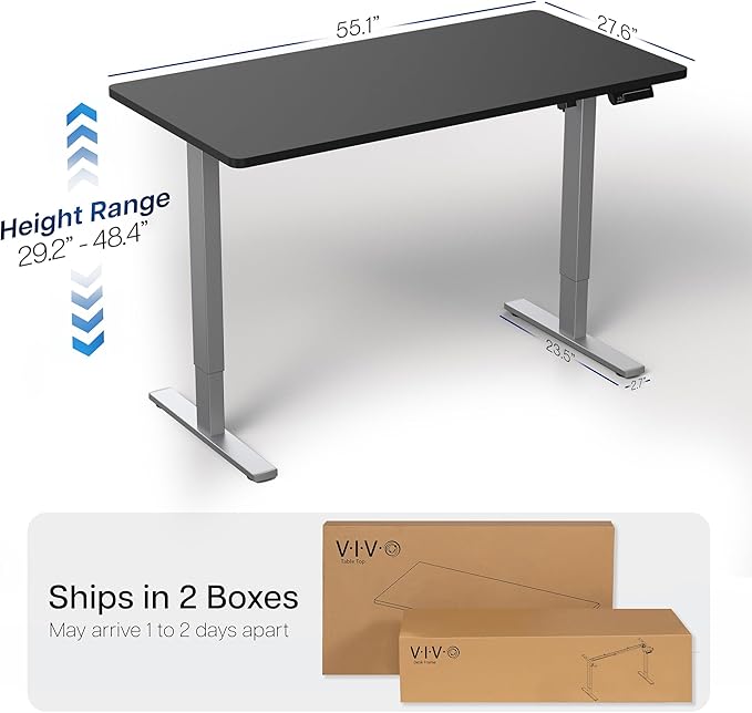 VIVO Electric 55 x 28 in Standing Desk, Memory Height Adjustment, 1B Series - Image 3