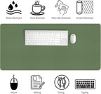 Bloss Olive Green Desk Mat 35.4" x 15.7", Desk Matt - Image 5